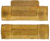 Ramrod pipe, brass, forward pipe with lug, octagon with rings, for 5/16" ramrod